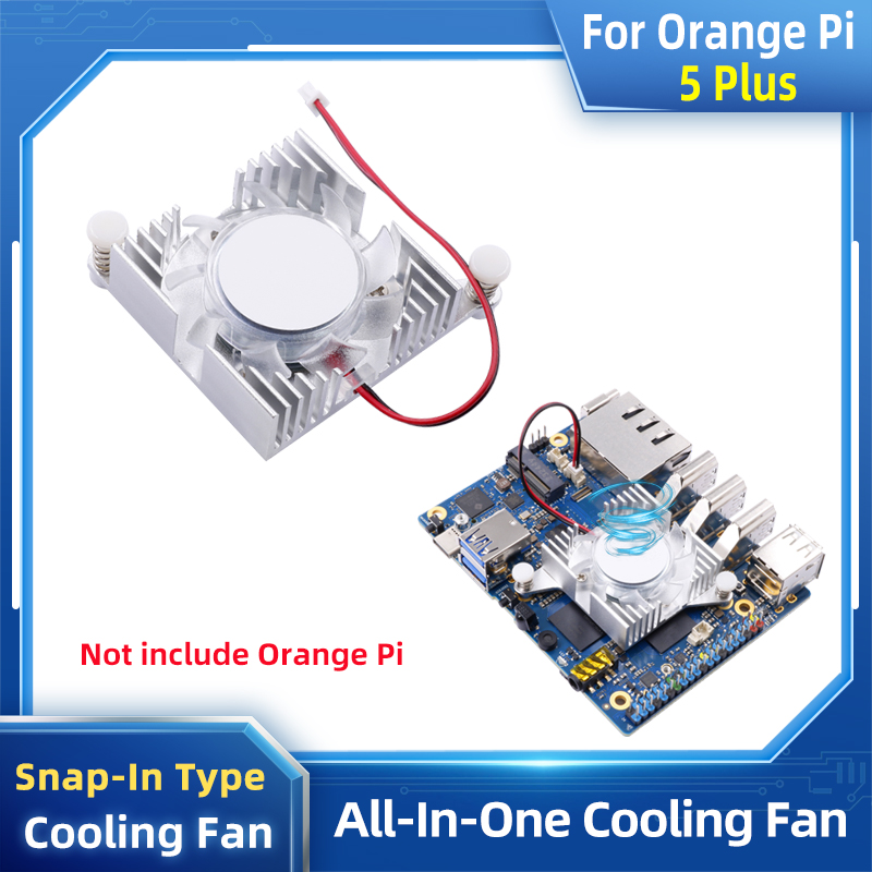 مروحة تبريد نشطة من الألومنيوم - مراجعة Orange Pi 5 Plus 32Gb وسعره